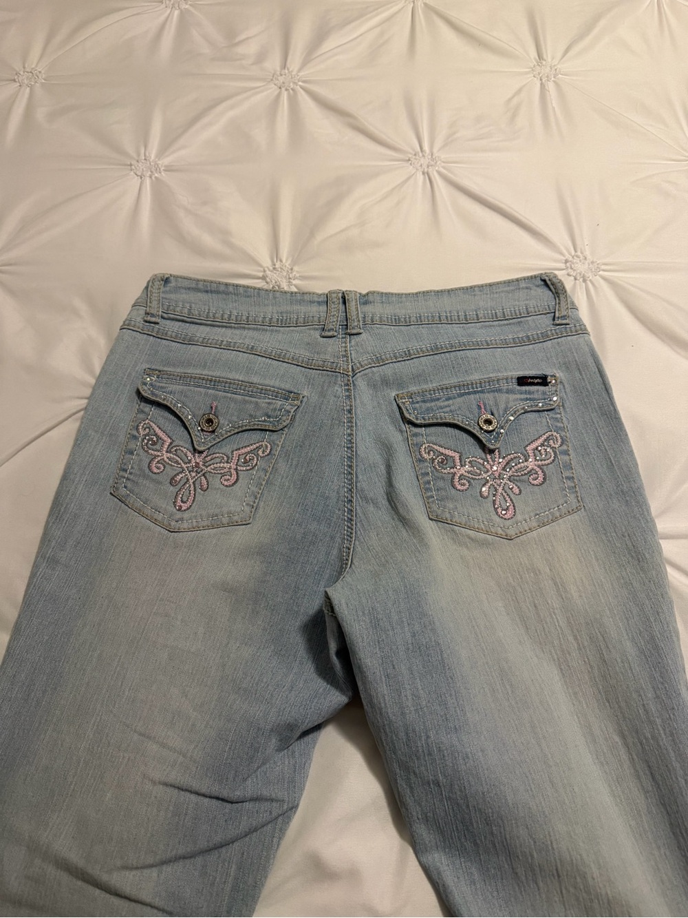 vintage Angels flare bedazzled jeans